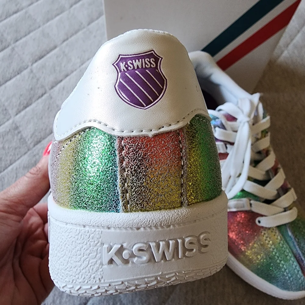 K‎ Swiss Girls Rainbow Classic VN Sneakers Size 2.5 New